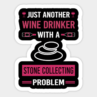 Wine Drinker Stone Collecting Stones Sticker
